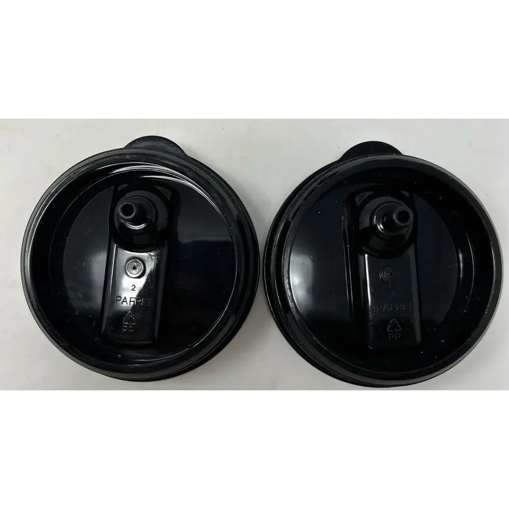 Replacement Lids Two Black Tumbler Lids Flip Up Exterior‎ Straws 3